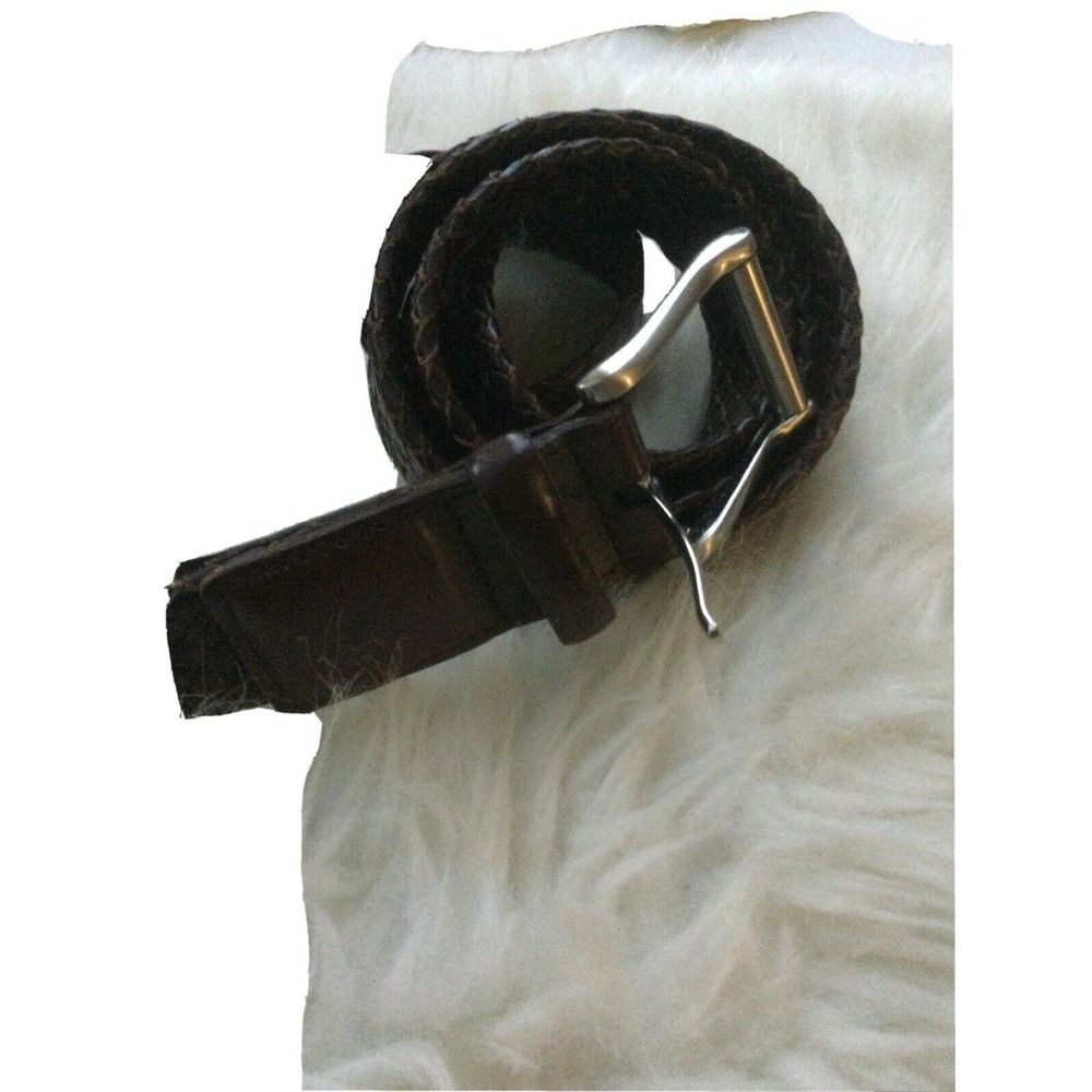 Trafalgar 44/110 Leather Classic Woven Brown Belt